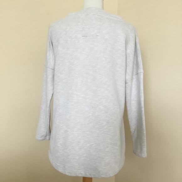 Boden Women’s Sweatshirt Wide Neck Gray Size 6 - Picture 3 of 7